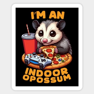 Indoor Opossum With Pizza Sticker